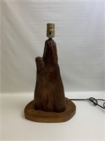 Vintage Wooden Lamp - Damaged