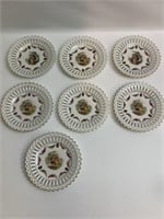 Lot of 7 German Reticulated Plates