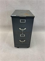 Two Drawer Filing Cabinet on Wheels