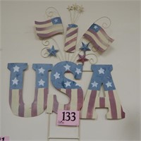 "USA" LAWN SIGN 23 IN