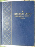 1959+ Lincoln Memorial Pennies Book, incomplete