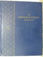 1941-1958 Lincoln Pennies Book, incomplete