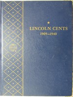 1909 to 1940 Lincoln Cents Book, incomplete