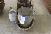 Metal Milk Crate--Granite Ware Items