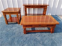 Large 3 Pc Coffee Table Set