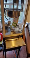 Like new 8 oz. popcorn trolley and accessories