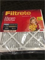 New in package - 5 packs of  3 filters 20x20x1