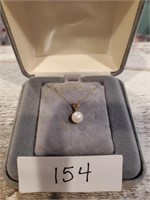 14KT Vintage Gold Pearl Necklace