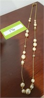 J. Crew Necklace - Goldtone and Pearl