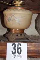 Painted Oil Lamp Base 10"