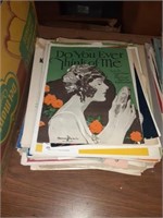 50 + OLD SHEET MUSIC FOR PIANO