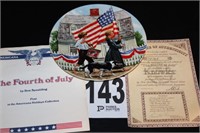 "The Fourth of July" Decorative Plate