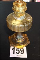 Amber Glass Aladdin Oil Lamp 12"
