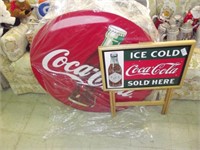 COKE SIGN AND TRAY