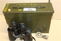 DUCKS UNLIMITED  WATCH, BINOCULARS, AND AMMO CAN