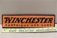 CAST IRON WINCHESTER SIGN 12" X 3 "