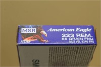 BOX OF 223 REM, AMMO 55 GR.,