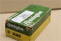 BOX OF REMINGTON 357 MAGNUM,110 GR., FULL BOX