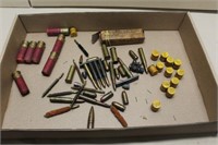 OLD AMMO, BRASS, REAR SITE , CLEANING ITEMS