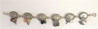 Vintage Indian / Cowboy Sterling Silver Bracelet