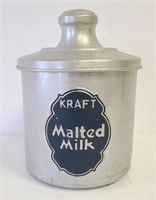 Vintage Kraft Malted Milk Tin Can