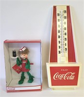 Coca-Cola Thermometer & Annalee Coca-Cola