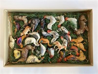 19th C German miniature lead animals w box.
