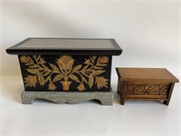 Pair of miniature chests.