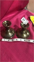 2 Sterling Weighted Candle Holders tw 701.6 g AsIs
