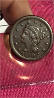 1850 Large One Cent Coin