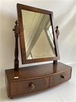 Antique dove tail vanity mirror.