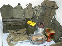 MILITARY AMMO BOXES, CANTEENS, MESS KITS, AND
