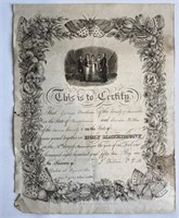 19th C Marriage Certificate.