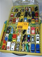 MATCHBOX STORAGE CASE FILLED WITH ASSORTED CARS