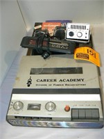 CAREER ACADEMY SOLID STATE TAPE RECORDER, WALKIE