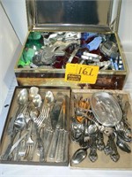 TIN WITH COOKIE CUTTERS, BAWDY ASHTRAY, STAINLESS