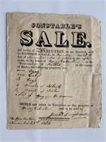 1826 Constable’s Sale Henry Valentine broadside.
