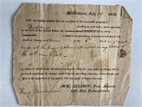 1816 Middletown PA legal notice.