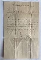 1839 Calligraphy Letter A. Rex Schaefferstown.