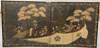 Outstanding 19th C Japanese painted screen.