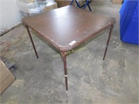 Card Table - 34"x 34" - Brown Top