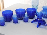 Cobalt Blue Glass Decor - Lot of 20 Pcs. - In