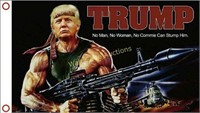 Rambo Trump Flag - Lot of 1 - 3' x 5' - New