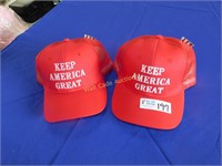 Keep America Great Hat - Red - Lot of 2 -