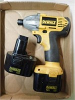 Dewalt cordless drill with batteries, no charger