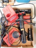 Lot of Milwaukee battery chargers & batteries