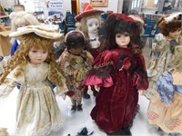 Porcelain Doll Collection - Approx 12 - All are
