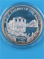 1 Troy oz. silver coin commemorating White Pass Yu