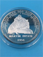 1 Troy oz silver round of 1994 Alaska Mint Martin