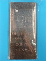 1 Pound of copper bullion .999 pure copper